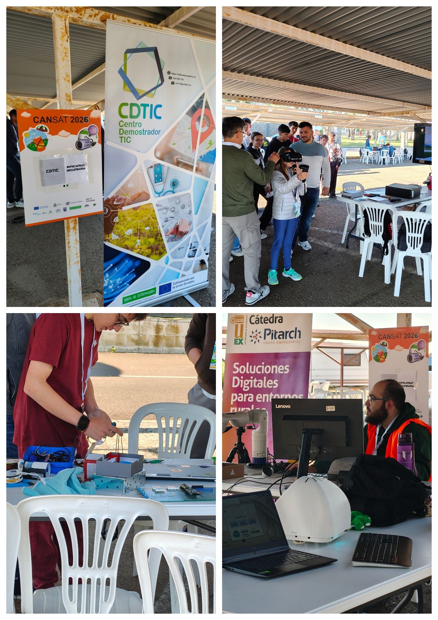 Participación del CDTIC en la IV Competición Regional CanSat Extremadura 2026 celebrada en la Base Aérea de Talavera la Real
